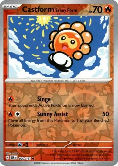 Castform Sunny Form Reverse Holo 20