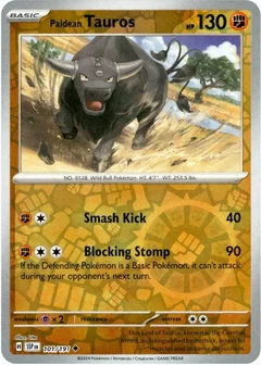 Paldean Tauros Reverse Holo 101