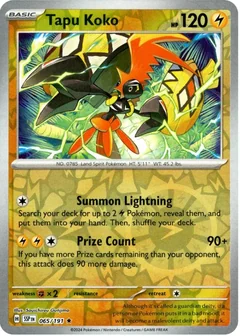 Tapu Koko Reverse Holo 65