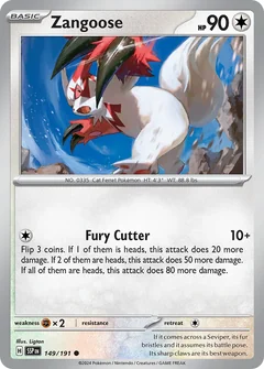 Zangoose Reverse Holo 149