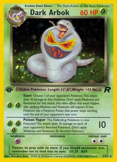 Dark Arbok 1St Edition 2