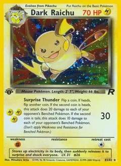 Dark Raichu 1St Edition 83