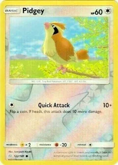 Pidgey Reverse Holo 122