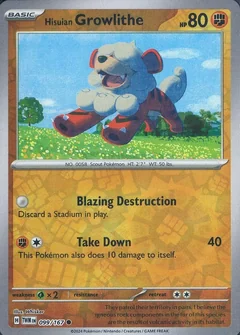 Hisuian Growlithe Reverse Holo 99