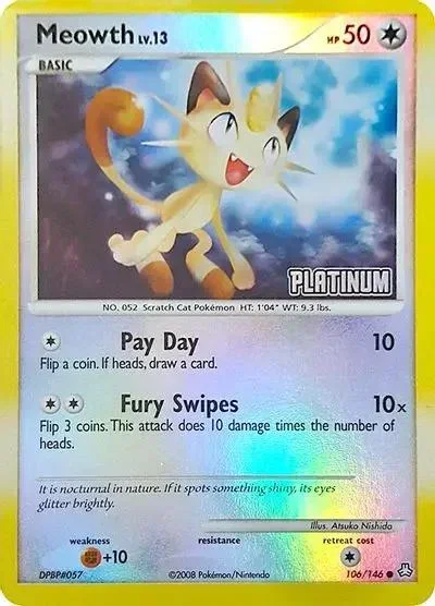 Meowth Platinum Stamped 106