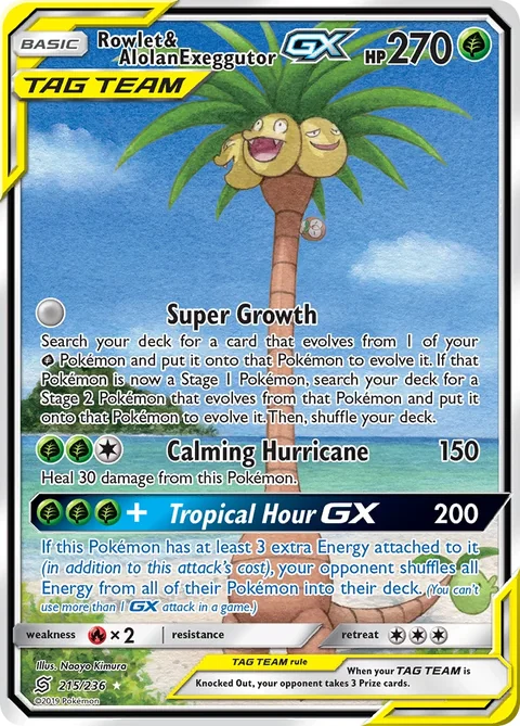 Rowlet & Alolan Exeggutor
